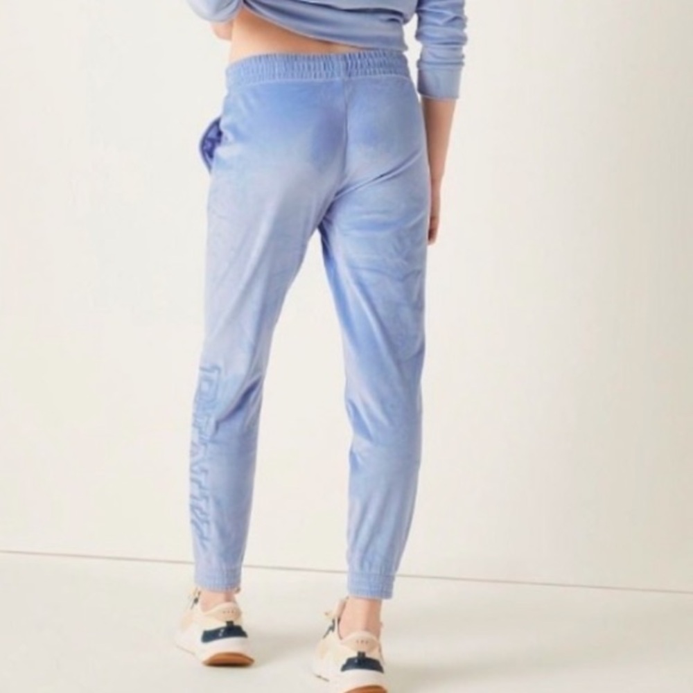 PINK Victoria’s Secret’s blue velour pants - Picture 2 of 13